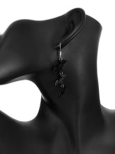 Black Bat Long Earrings